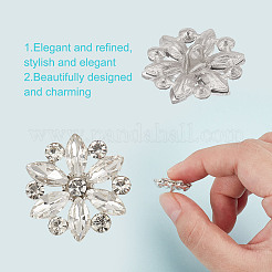 30Pcs Alloy Rhinestone Shank Bottons&nbsp;BUTT-HY0001-14S