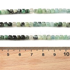 Gradient Color Natural Emerald Beads Strands&nbsp;G-K376-D04-4x4mm