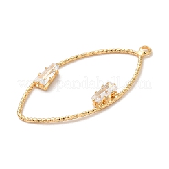 Brass Clear Glass Pendants&nbsp;KK-A227-10G