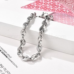 304 Stainless Steel Coffee Bean Chain Bracelets for Women Men&nbsp;BJEW-F488-01P-01