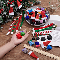 Christmas Theme Plastic Doll Hat & Cloth Scarf Sets&nbsp;DIY-NB0012-65