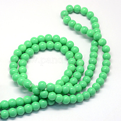 Baking Paint Glass Round Bead Strands&nbsp;X-DGLA-Q020-8mm-07
