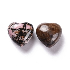 Natural Rhodonite Heart Love Stone&nbsp;G-M379-18
