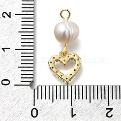 Brass Micro Pave Cubic Zirconia Pendants&nbsp;KK-B132-05G