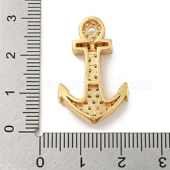Brass Micro Pave Clear Cubic Zirconia Pendants&nbsp;KK-G493-01G-01
