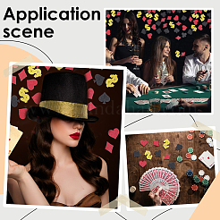 200Pcs 2 Bags Glitter Poker Theme Paper Confetti&nbsp;AJEW-HY0003-55