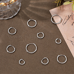 5 Pair 5 Styles Brass Hoop Earrings&nbsp;EJEW-BBC0001-90