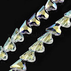 Electroplate Transparent Glass Beads Strands&nbsp;EGLA-N002-44-01