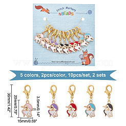 Alloy Enamel Unicorn Pendant Locking Stitch Markers&nbsp;HJEW-AB00053