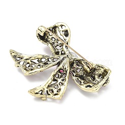 Butterfly Alloy Rhinestone Brooches for Backpack Clothes&nbsp;JEWB-M071-05AG