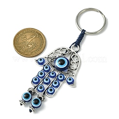 Alloy with Resin Evil Eye Charms Keychains&nbsp;KEYC-JKC00619-02