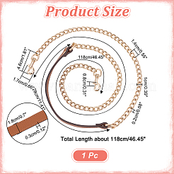Zinc Alloy Curb Chain Crossbody Bag Straps&nbsp;DIY-WH0430-124A