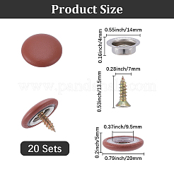 20Sets Leather Car Roof Buckle Fastener&nbsp;IFIN-GF0001-65D