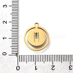 304 Stainless Steel Flat Round Pendants&nbsp;STAS-Q348-01B-G