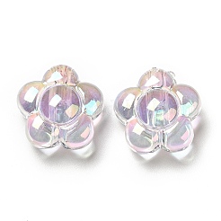 UV Plating Rainbow Iridescent Transparent Acrylic Beads&nbsp;X-OACR-C007-11