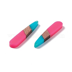 Opaque Resin & Walnut Wood Pendants&nbsp;RESI-M027-12I