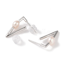 Anti-Tarnish Sterling Silver Stud Earrings&nbsp;EJEW-C087-11A-P