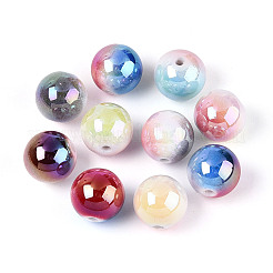 UV Plating Opaque Acrylic Beads&nbsp;SACR-T018-32M