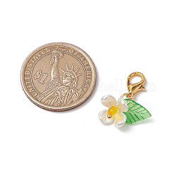 Flower ABS Plastic Imitation Pearl & Acrylic Pendant Decorations&nbsp;HJEW-JM02988-01