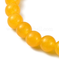 Natural Malaysia Jade Round Beaded Stretch Bracelets&nbsp;BJEW-JB09881-02