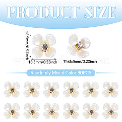 80Pcs Resin Bead Caps&nbsp;KY-TADJ0001-11