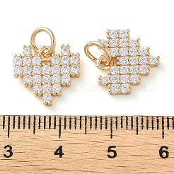 Rack Plating Brass Micro Pave Clear Cubic Zirconia Charms&nbsp;KK-D097-01G