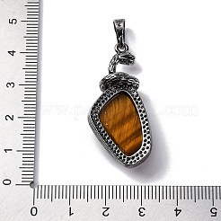 Natural Tiger Eye Pendants&nbsp;G-K338-42AS-05