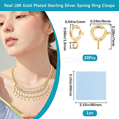 925 Sterling Silver Spring Ring Clasps&nbsp;STER-BBC0007-81G-01