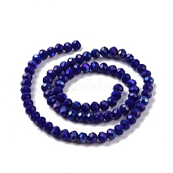 Electroplate Opaque Solid Color Glass Beads Strands&nbsp;LS-EGLA-A034-P3mm-L12