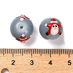 Christmas Theme Baking Paint Glass Beads&nbsp;LAMP-I028-03A