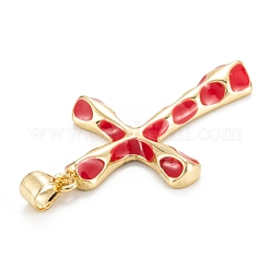 Brass Enamel Pendants&nbsp;KK-M220-06G-D