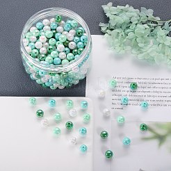 400Pcs 4 Colors Opaque Acrylic Beads&nbsp;MACR-SZ0001-79B