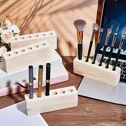 4Pcs 6-Hole Wood Desktop Pen Holder&nbsp;ODIS-OC0001-79