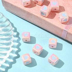 10Pcs Opaque Acrylic Enamel Beads&nbsp;ACRC-FS0001-02E