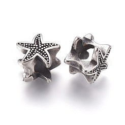 304 Stainless Steel European Beads&nbsp;STAS-E454-44AS