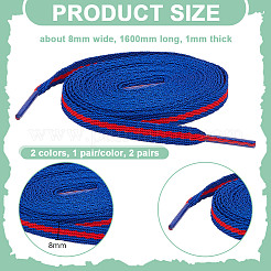 2 Pairs 2 Colors Polyester Cord Shoelace&nbsp;AJEW-GO0002-36