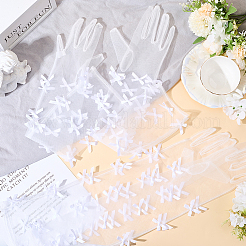 Bowknot Polyester Long Mesh Gloves&nbsp;AJEW-WH20022-69