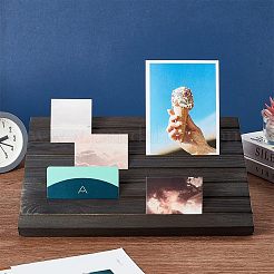 7-Slot Wooden Place Card Display Stands&nbsp;ODIS-WH0029-52B