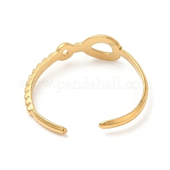 304 Stainless Steel Hollow Oval Open Cuff Rings for Women&nbsp;STAS-D085-07G