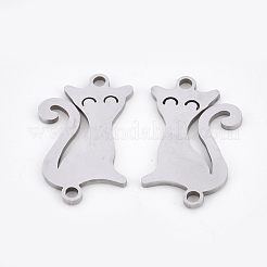 Tarnish Resistant 201 Stainless Steel Kitten Links connectors&nbsp;STAS-T044-58P