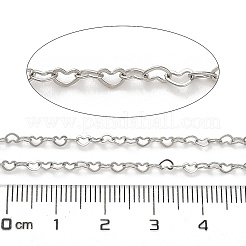 304 Stainless Steel Heart Link Chains&nbsp;CHS-A016-33P-A