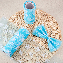 Snowflake Deco Mesh Ribbons&nbsp;OCOR-BC0006-05L