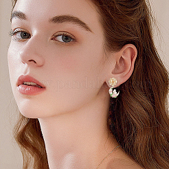 5 Pairs Brass Stud Earring Findings&nbsp;KK-BBC0020-87
