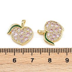 Brass Micro Pave Cubic Zirconia Pendants&nbsp;KK-C114-17G