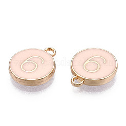 Light Gold Plated Alloy Enamel Charms&nbsp;ENAM-T010-04G