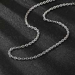 Tarnish Resistant Classic Plain 304 Stainless Steel Mens Womens Cable Chain Necklace Making&nbsp;STAS-P045-03P