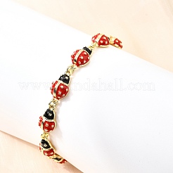 Brass Charm Bracelets for Women&nbsp;BJEW-C107-02G