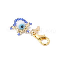 Handmade Evil Eye Lampwork Pendant Decorations&nbsp;HJEW-MZ00374