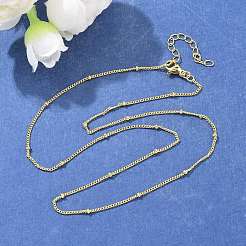 Brass Satellite Chains Necklace for Women&nbsp;LS-NJEW-P265-43G