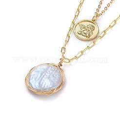 Double Layered Necklaces&nbsp;NJEW-JN02778-02